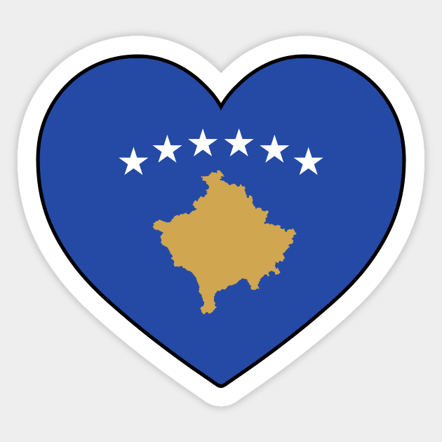 Heart - Kosovo Sticker by Tridaak